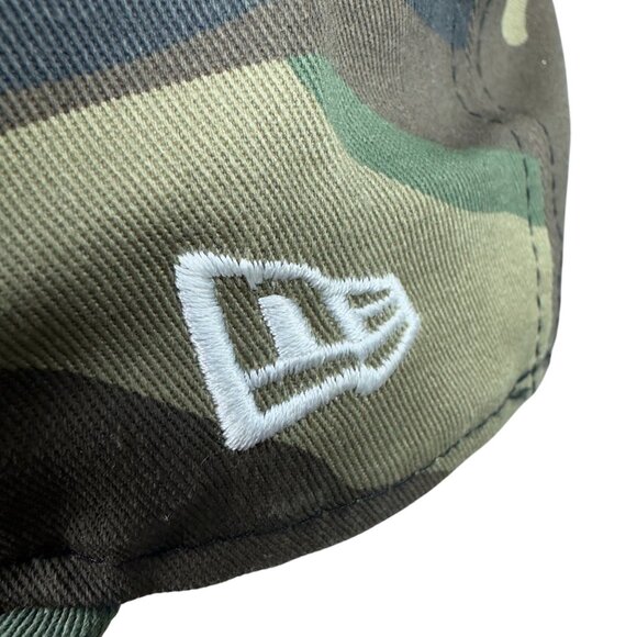 New Era Los Angeles Dodgers Camo Fitted Hat Size 7 1/8 Cotton Green & Brown - Picture 10 of 16